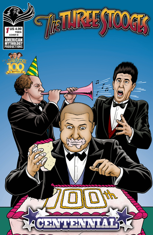 [THREE STOOGES CENTENNIAL #1 NEW STOOGES 3 SGN]