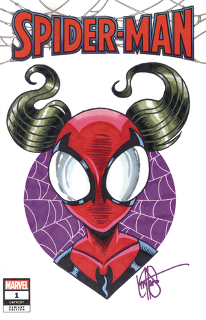 [DF MARVEL CVR ART SGN & REMARKED HAESER SPIDER-GIRL SKETCH]