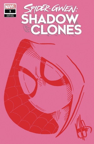 [DF SPIDER-GWEN SHADOW CLONES #1 PINK BLANK VAR HAESER SGN RE]