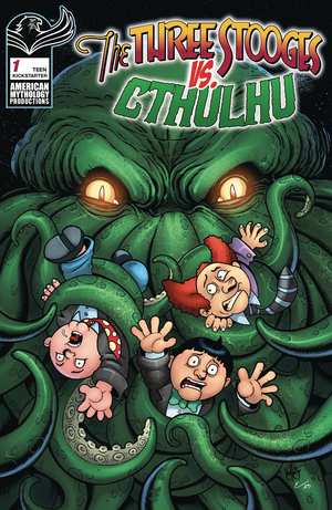 [THE THREE STOOGES VS CTHULHU #1 GOLDBERG & RODIONOFF SIGNED]