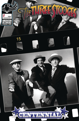 [THREE STOOGES CENTENNIAL #1 KICKSTARTER B&W PHOTO CVR E]