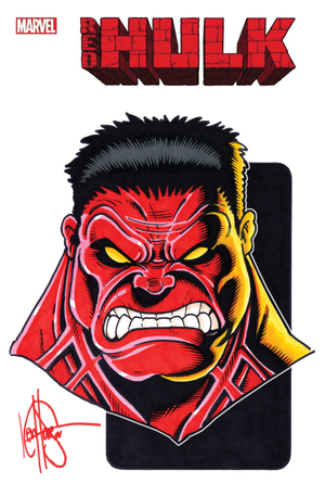 [DF RED HULK #1 BLANK VAR CVR ART HAESER SGN & REMARKED]