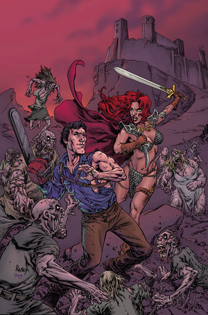 [RED SONJA VS AOD #2 CVR E RANEY METAL PREMIUM]