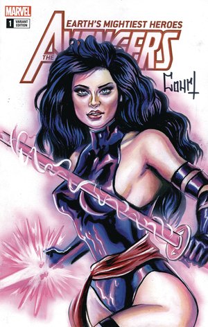 [DF MARVEL CVR ART COURT SGN & REMARKED PSYLOCKE SKETCH]