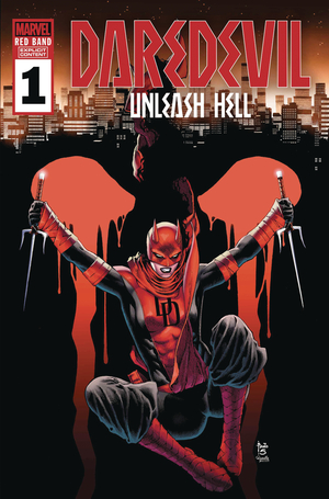 [DF DAREDEVIL UNLEASH HELL RED BAND #1 SCHULTZ SGN]